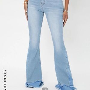 High waist flare jeans from Shein